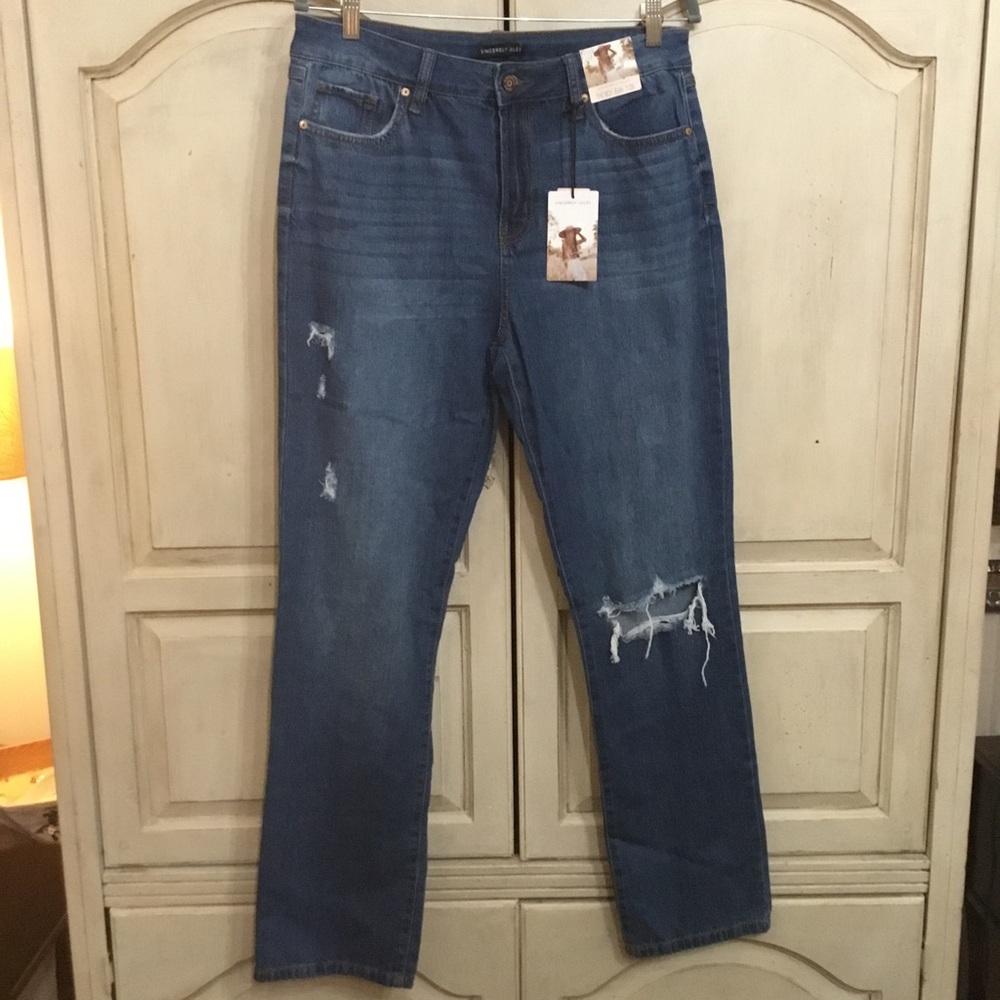 Sincerely Jules Women’s The Boy Jean Distressed Size 7/28 NWT